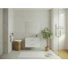 Mueble De Baño Simple Kayla 2 Cajones 80x45x47 Cm Color Blanco Vente-unique