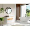 Mueble De Lavabo Pogeza  80x46x60 Cm Color Color Natural Oscuro, Blanco Vente-unique