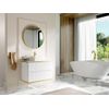 Mueble De Lavabo Keliza 2 Cajones 80x47x54 Cm Color Blanco Vente-unique