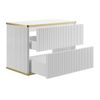 Mueble De Lavabo Keliza 2 Cajones 80x47x54 Cm Color Blanco Vente-unique