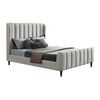 Base De Cama Casagoti  173.5x222x138.5 Cm Color Gris Claro Vente-unique