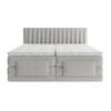 Cama Continental Boxspring Donisi  215x168x118 Cm Color Gris Claro Vente-unique