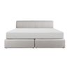 Cama Continental Boxspring Otaru  231x172x87 Cm Color Gris Vente-unique