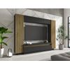 Mueble De Tv De Pared Lionea 2 Cajones 272.6x36.2x209.6 Cm Color Negro, Color Natural Claro Vente-unique