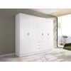 Armario Listowel 3 Cajones 202x52x184 Cm Color Blanco Vente-unique