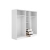 Armario Listowel 3 Cajones 202x52x184 Cm Color Blanco Vente-unique