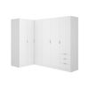 Armario Listowel 3 Cajones 213x132x184 Cm Color Blanco Vente-unique