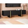 Mueble Bajo De Tv Luvonia  180x45x50 Cm Color Negro Vente-unique