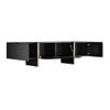 Mueble Bajo De Tv Luvonia  180x45x50 Cm Color Negro Vente-unique