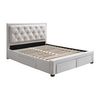 Base De Cama Leopold 4 Cajones 216.5x165x122.2 Cm Color Beige Vente-unique