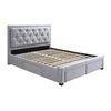 Base De Cama Leopold 4 Cajones 206.5x145x122.2 Cm Color Gris Claro Vente-unique