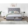 Base De Cama Leopold 4 Cajones 206.5x145x122.2 Cm Color Gris Claro Vente-unique