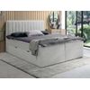 Cama Continental Boxspring Arao 1 Cajón 218x166x114 Cm Color Gris Vente-unique