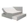 Cama Continental Boxspring Arao 1 Cajón 218x166x114 Cm Color Gris Vente-unique