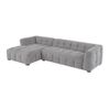 Conjunto Sofá Y Sillón Fijo Dilome  314x168x68 Cm Color Gris Vente-unique