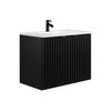 Mueble De Baño Simple Zilga  80x44x60 Cm Color Negro Vente-unique