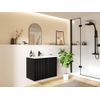 Mueble De Baño Simple Zilga  80x44x60 Cm Color Negro Vente-unique