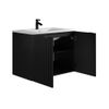 Mueble De Baño Simple Zilga  80x44x60 Cm Color Negro Vente-unique