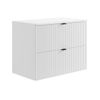 Mueble De Lavabo Zevini 2 Cajones 80x47x60 Cm Color Blanco Vente-unique