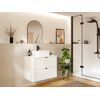 Mueble De Lavabo Zevini 2 Cajones 80x47x60 Cm Color Blanco Vente-unique