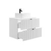 Mueble De Baño Simple Zevini 2 Cajones 80x47x60 Cm Color Blanco Vente-unique