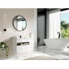 Mueble De Baño Simple Pogeza  80x46x60 Cm Color Negro, Blanco Vente-unique