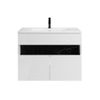 Mueble De Baño Simple Pogeza  80x46x60 Cm Color Negro, Blanco Vente-unique