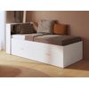 Base De Cama Boris 2 Cajones 98.1x213.5x92.9 Cm Color Blanco Vente-unique