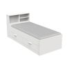 Base De Cama Boris 2 Cajones 98.1x213.5x92.9 Cm Color Blanco Vente-unique