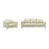 Conjunto Sofá Y Sillón Fijo Lecco  222x94x85 Cm Color Beige Vente-unique