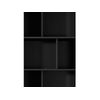 Librería Elonaria 2 Cajones 88.2x38x193.85 Cm Color Negro Vente-unique