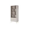 Librería Elonaria 2 Cajones 88.2x38x193.85 Cm Color Beige Vente-unique