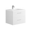 Mueble De Baño Simple Kayla 2 Cajones 60x45x47 Cm Color Blanco Vente-unique