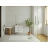 Mueble De Baño Simple Kayla 2 Cajones 60x45x47 Cm Color Blanco Vente-unique