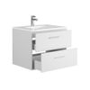 Mueble De Baño Simple Kayla 2 Cajones 60x45x47 Cm Color Blanco Vente-unique