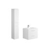 Mueble De Baño Simple Kayla 2 Cajones 60x45x47 Cm Color Blanco Vente-unique