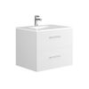 Mueble De Baño Simple Kayla 2 Cajones 60x45x47 Cm Color Blanco Vente-unique