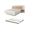 Cama Clásica Desado 2 Cajones 245.2x208.8x115.6 Cm Color Color Natural Claro, Blanco Vente-unique