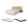 Cama Clásica Desado 2 Cajones 245.2x208.8x115.6 Cm Color Color Natural Claro, Blanco Vente-unique