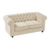 Sofá Fijo Chesterfield  168x88x72 Cm Color Beige Vente-unique