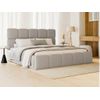 Cama Con Canapé Abatible Damado  190x224x95 Cm Color Gris Claro Vente-unique