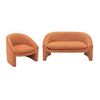 Conjunto Sofá Y Sillón Fijo Ossana  137x74x74 Cm Color Terracota Vente-unique