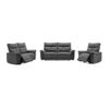 Conjunto Sofá Y Sillón Relax Benjamin  202x92x103 Cm Color Gris Antracita Vente-unique