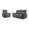 Conjunto Sofá Y Sillón Relax Benjamin  202x92x103 Cm Color Gris Antracita Vente-unique