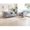 Conjunto Sofá Y Sillón Fijo Tormelda  194x80x86 Cm Color Gris Vente-unique