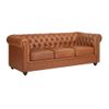 Conjunto Sofá Y Sillón Fijo Chesterfield  205x88x72 Cm Color Camel Vente-unique