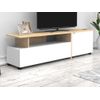 Mueble Bajo De Tv Nerisa  160x35x45 Cm Color Color Natural Claro, Blanco Vente-unique