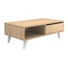 Mesa De Centro Fija Solamia  120x56x40 Cm Color Color Natural Claro Vente-unique