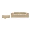 Conjunto Sofá Y Sillón Fijo Pogni  205x97x73 Cm Color Beige Vente-unique