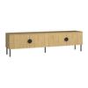 Mueble Bajo De Tv Nataniel  200x40x53.6 Cm Color Color Natural Claro Vente-unique